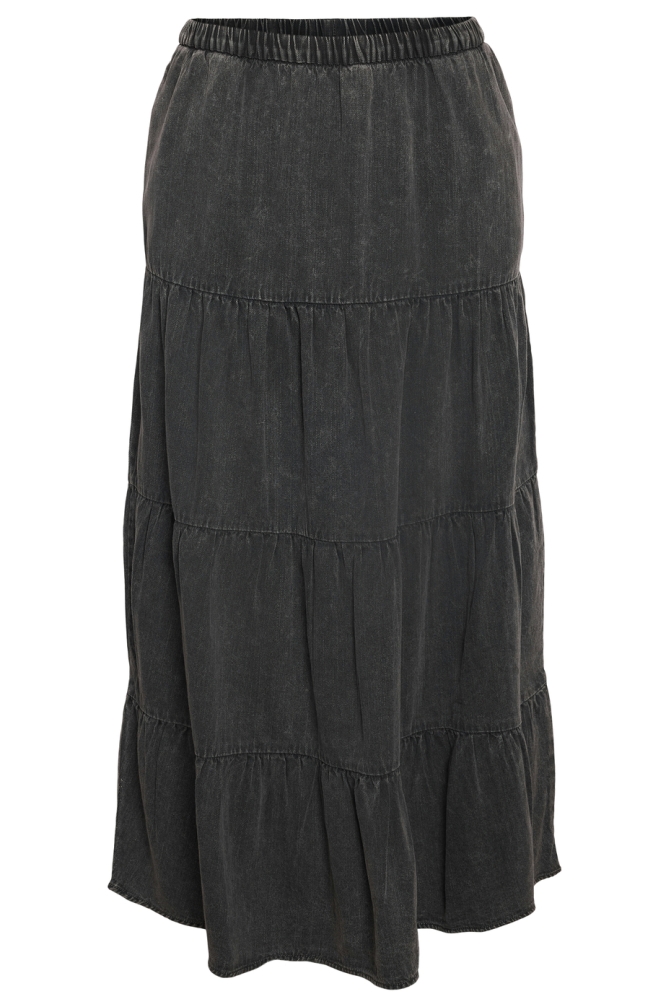 NMOREGON NW DENIM ACID MAXI SKIRT B 27034665 BLACK/WASHED